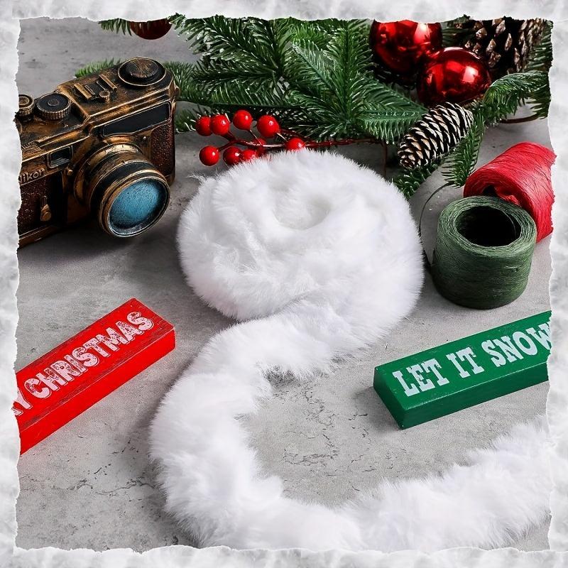 Christmas Artificial Fur Trim Wool Fabric Tree Supplies Soft Plush Ribbon