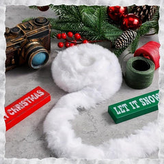 Christmas Artificial Fur Trim Wool Fabric Tree Supplies Soft Plush Ribbon