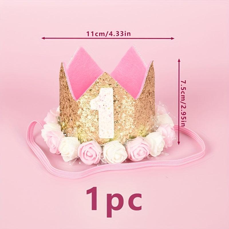 Pink Crown Hat for Kids Birthday Party
