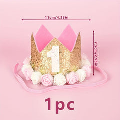 Pink Crown Hat for Kids Birthday Party