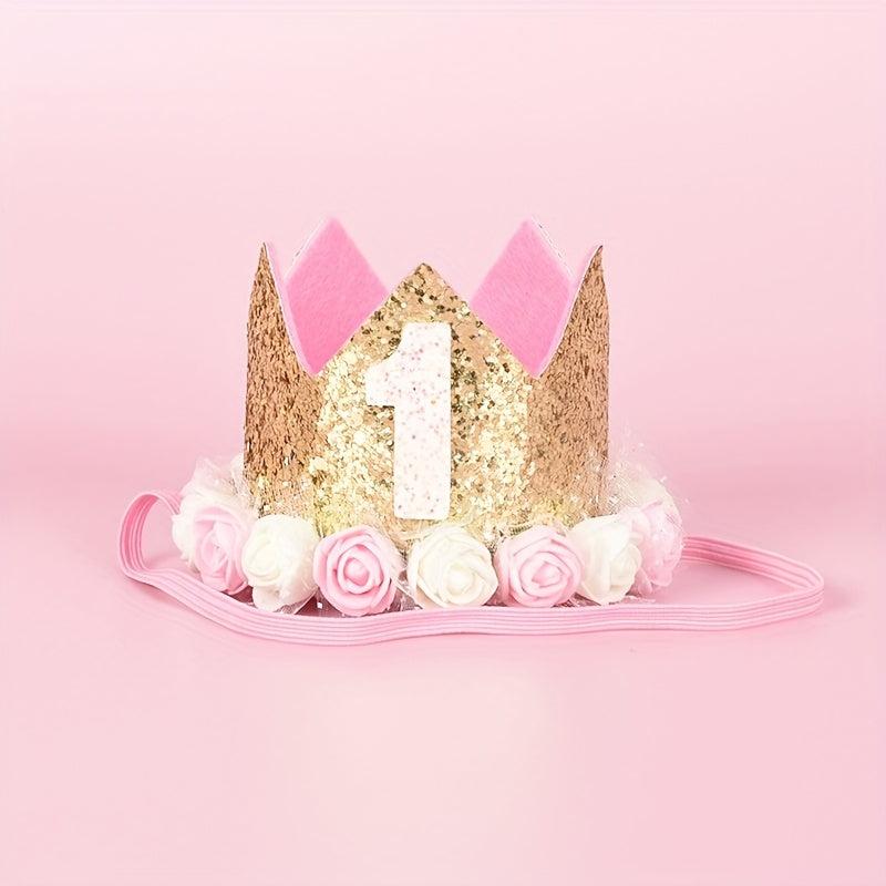Pink Crown Hat for Kids Birthday Party