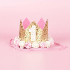 Pink Crown Hat for Kids Birthday Party