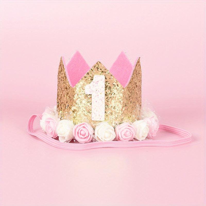 Pink Crown Hat for Kids Birthday Party