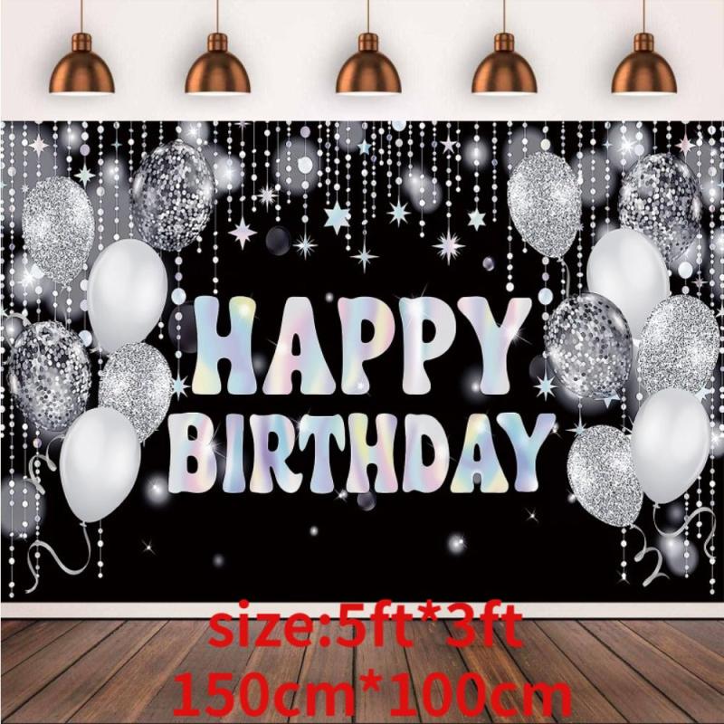 Silvery Tassel Birthday Party Backdrop