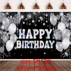 Silvery Tassel Birthday Party Backdrop