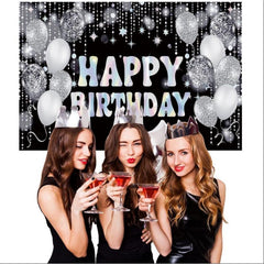 Silvery Tassel Birthday Party Backdrop