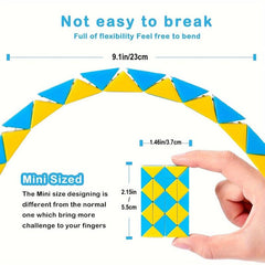 12pcs Fidget Snake Cube Mini Twist Puzzle Toys Party Favors Stocking Stuffer