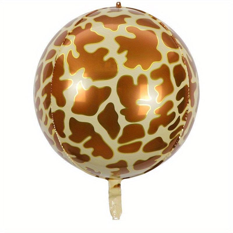 2pcs Animal Striped Aluminum Film 22inch Balloon Printed Animal Pattern 4D