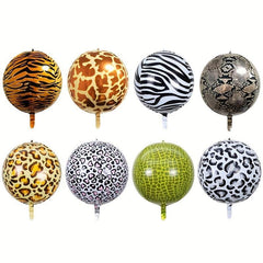 2pcs Animal Striped Aluminum Film 22inch Balloon Printed Animal Pattern 4D