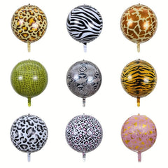 2pcs Animal Striped Aluminum Film 22inch Balloon Printed Animal Pattern 4D