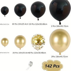 142 Latex Balloon Set with Balloon Chain for Various Occasions