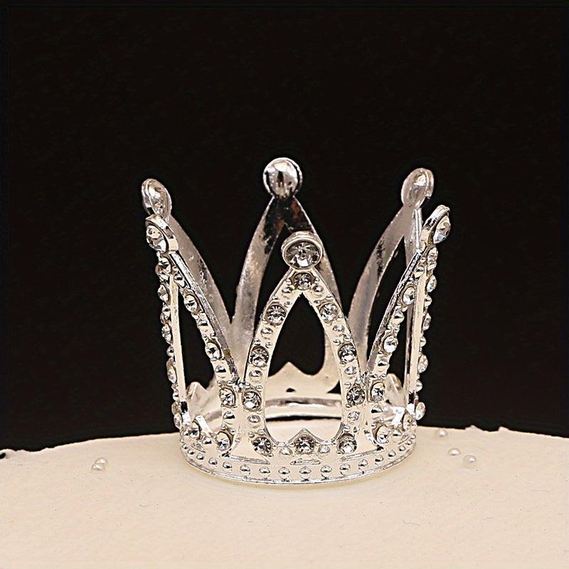Queen Rhinestone Crown Cake Topper Birthday Tiara Gift Party Decoration