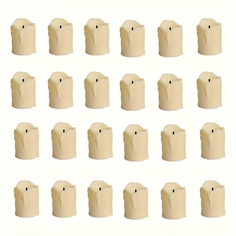 24pcs LED Candle Lights Flameless Operated Tea Light Simulation Flame