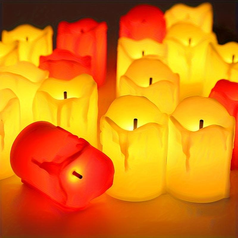 24pcs LED Candle Lights Flameless Operated Tea Light Simulation Flame