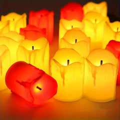 24pcs LED Candle Lights Flameless Operated Tea Light Simulation Flame