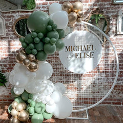 137pcs Avocado Green Latex Balloon Set Retro Bean Paste Green Balloon Chain Set