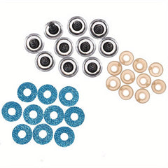 10 Sets 16MM Doll Glitter Safety Eyes Non-woven Washers
