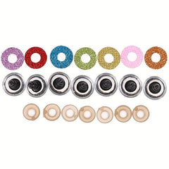 10 Sets 16MM Doll Glitter Safety Eyes Non-woven Washers
