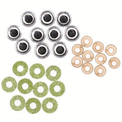 10 Sets 16MM Doll Glitter Safety Eyes Non-woven Washers