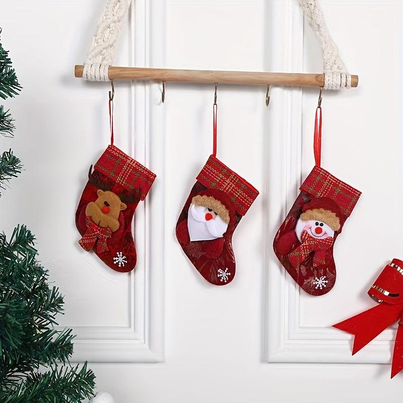 Christmas Decorated Socks - Set of 3