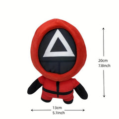 7.8in Masked Little Red Man Plush Toy Cartoon Figure