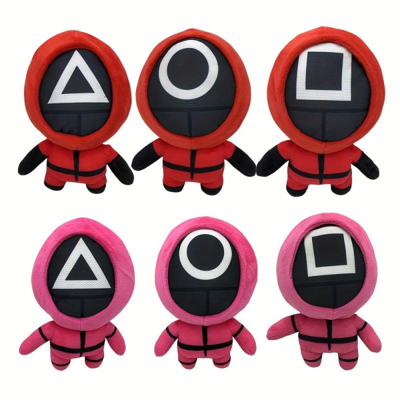 7.8in Masked Little Red Man Plush Toy Cartoon Figure