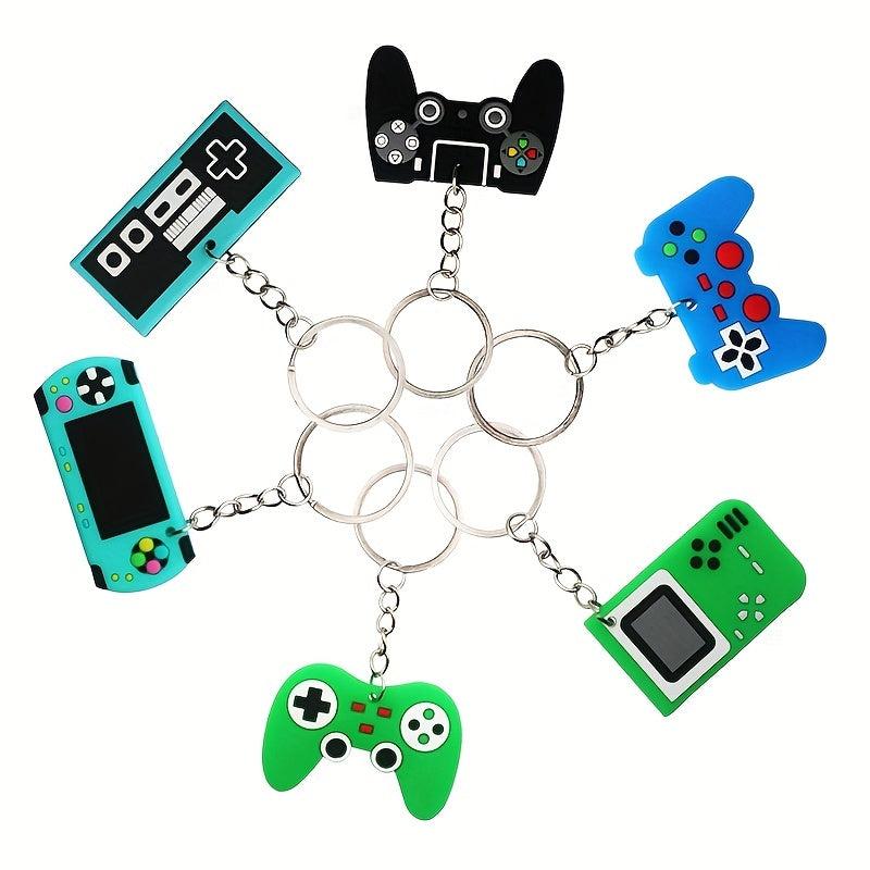 12pcs Random Mixed Game Keychain Cartoon Game Handle Key Chain Bag Pendant