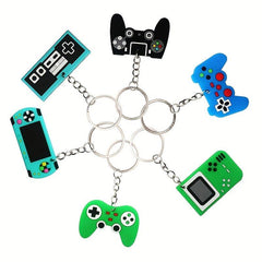 12pcs Random Mixed Game Keychain Cartoon Game Handle Key Chain Bag Pendant