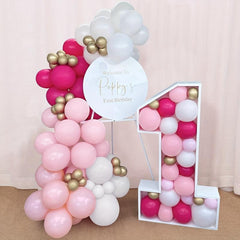 30pcs Pink & Rose Red Latex Balloons for Balloon Garland Arch Decor