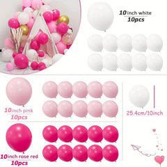 30pcs Pink & Rose Red Latex Balloons for Balloon Garland Arch Decor
