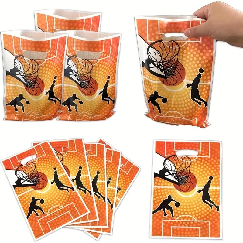 10pcs Basketball Party Favors Gift Bags for Sports Themed Birthday Party