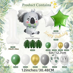 1st Birthday Decorations Wild One Safari Party Decorations Latex Balloons