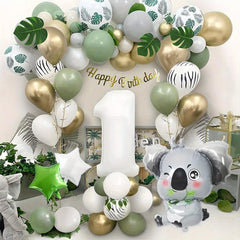 1st Birthday Decorations Wild One Safari Party Decorations Latex Balloons