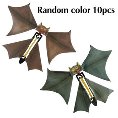 10pcs Clockwork Flying Bats Prank Toys Halloween Party Decor