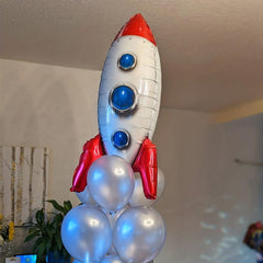 4D Rocket Helium Balloon Outer Space Foil Balloons