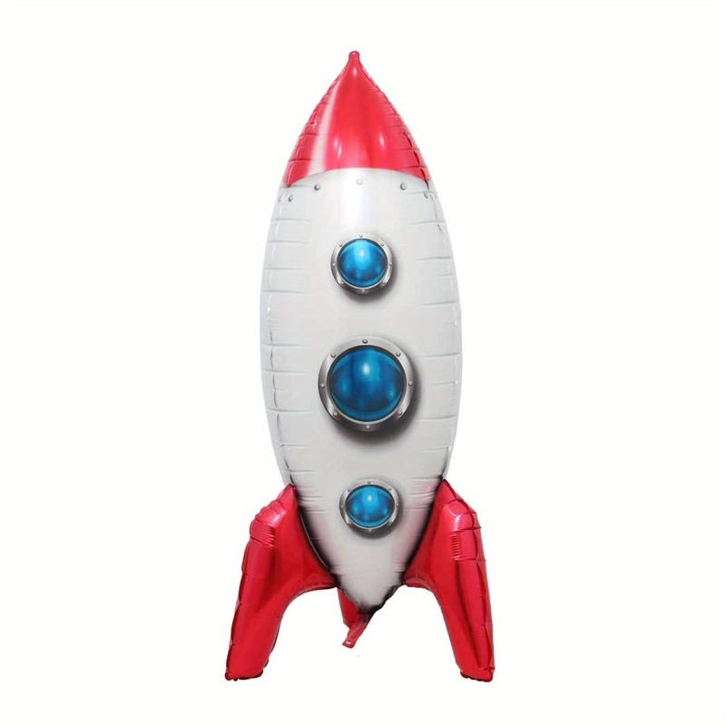 4D Rocket Helium Balloon Outer Space Foil Balloons