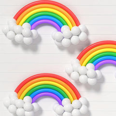 104pc Rainbow Cloud Balloon Set for Summer Parties
