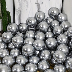 97 Piece Silver 4D Foil Balloon Garland Arch Set for Events