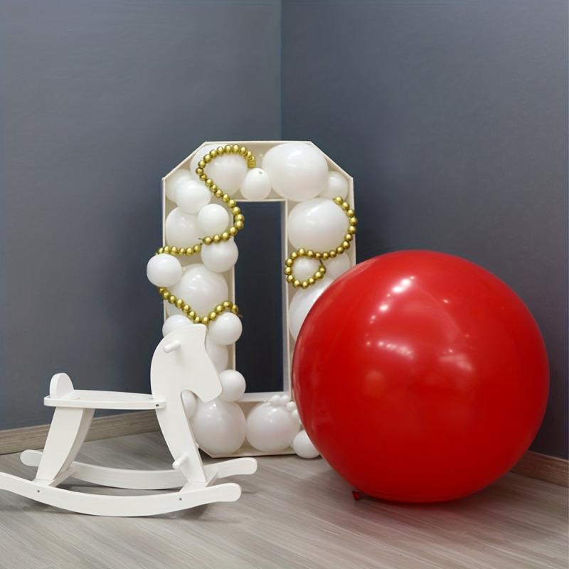 1pc Chalet Balloon 91 44 Cm Red Giant Balloon Big Balloon For Party Decoration
