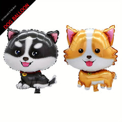 Corgi Husky & Puppy Balloons for Dog's Birthday Party