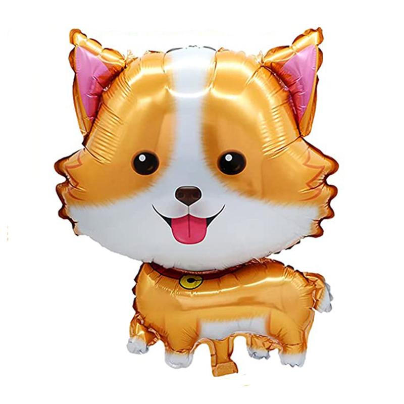 Corgi Husky & Puppy Balloons for Dog's Birthday Party
