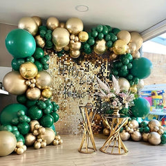 137pcs Christmas Balloon Garland Green/Gold Arch Set Baby Shower Decor