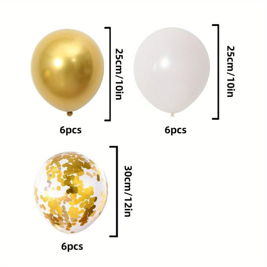 18pcs Colorful Confetti Balloon Set for Birthdays Weddings Thanksgiving
