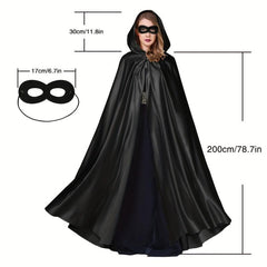 Gothic Split Hooded Cape Halloween Cloak for Men and Women