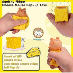 Cheese Toy Squeeze Stress Ball Mice In Cheese Toy Anxiety Relief Sensory