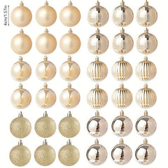 32pcs Red Green Christmas Ball Hanging Tree Ornament Assortment Set