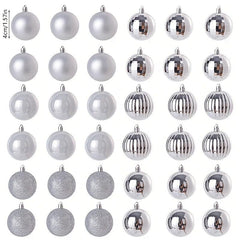 32pcs Red Green Christmas Ball Hanging Tree Ornament Assortment Set
