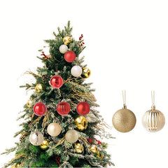 32pcs Red Green Christmas Ball Hanging Tree Ornament Assortment Set