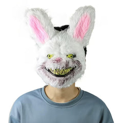 Halloween Plush Rabbit Mask for Scary Fun Party