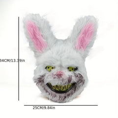 Halloween Plush Rabbit Mask for Scary Fun Party